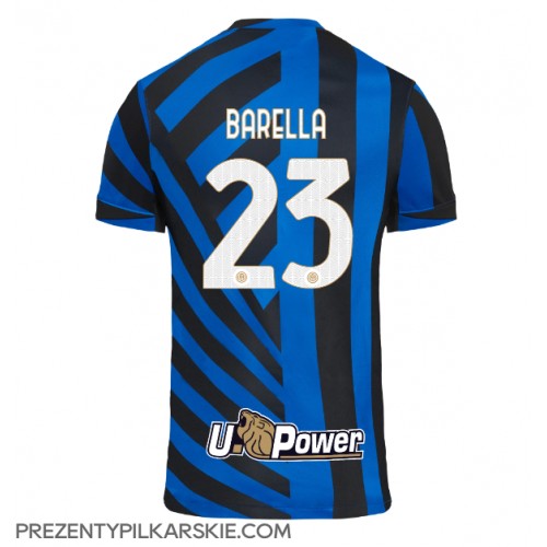 Stroje piłkarskie Inter Milan Nicolo Barella #23 Koszulka Podstawowej 2024-25 Krótki Rękaw